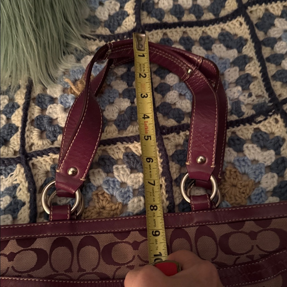 Coach Burgundy and Pink Shoulder Bag - Picture 11 of 11